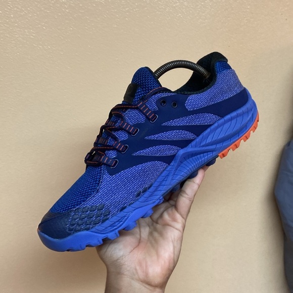 Merrell Women's All Out Charge Unifly Trail Running Sneakers “Purple Orange - Picture 9 of 17